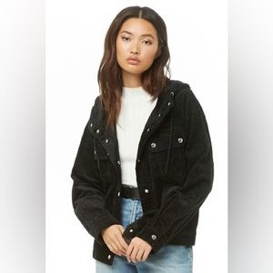 Forever 21 Black Corduroy Utility Jacket